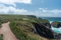 Summer time , National Trust - Carnewas at Bedruthan cliff side hike Royalty Free Stock Photo