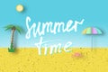 Summer Time Paper Trendy  Concept Royalty Free Stock Photo