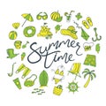 Summer time pattern Royalty Free Stock Photo