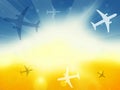 Summer Time Plane Flight Travel Royalty Free Stock Photo