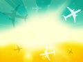 Summer Time Plane Flight Travel Royalty Free Stock Photo