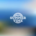 Summer time poster, vector web and mobile Royalty Free Stock Photo