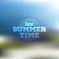 Summer time poster, vector web and mobile Royalty Free Stock Photo