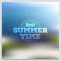 Summer time poster, vector web and mobile Royalty Free Stock Photo