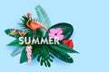 Summer time poster wallpaper for fun party invitation banner template Royalty Free Stock Photo