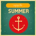 Summer Time Retro Square Poster