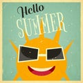 Summer Time Retro Square Poster