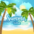 Summer time sea view background Royalty Free Stock Photo