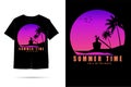 Summer time silhouette t shirt design