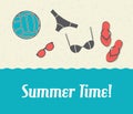 Summer time template card