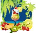 Summer time tropical fruits