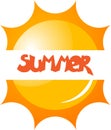 Summer time vector sun illustraction Royalty Free Stock Photo