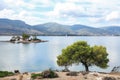 Summer time view on Eros island or Daskalio near Poros, Greece.