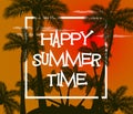 Summer time wallpaper, fun, party, background, vector, picture, art, image, design, travel, poster Royalty Free Stock Photo