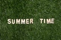 Summer Time Wooden Sign On Grass