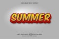 Summer title background Editable text effect, 3d text template