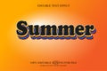 Summer title background Editable text effect, 3d text template