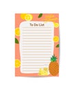 Summer to do list Cute page for notes Notebook diary school accessories