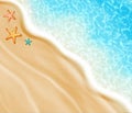 Summer top view beach background. Vector Royalty Free Stock Photo