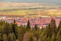 Summer town panorama in Bansko, Bulgaria Royalty Free Stock Photo