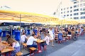 Summer traditional green sauce festival in Germany, people eat a variety of national dishes, cultural diversity, culinary