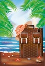 Summer travel banner Royalty Free Stock Photo