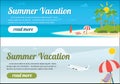 Summer travel banners