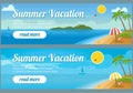 Summer travel banners
