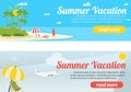 Summer travel banners