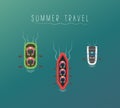 Summer travel, boat.