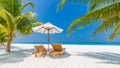 Summer travel destination background panorama. Tropical beach scene Royalty Free Stock Photo