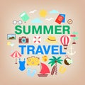 Vacation, holidays and travel concept vector collection. Royalty Free Stock Photo