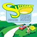 Summer travel print and banner design