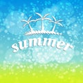 Summer travel typographic design