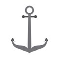 Summer travel and vacation anchor maritime nautical in flat style isolated icon