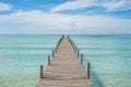 Summer, Travel, Vacation and Holiday concept - Wooden pier in Ph Royalty Free Stock Photo