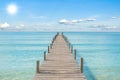 Summer, Travel, Vacation and Holiday concept - Wooden pier in Ph Royalty Free Stock Photo