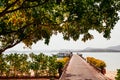 Summer, Travel, Vacation and Holiday concept - Wooden pier in Ph Royalty Free Stock Photo