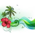 Summer tropical background Royalty Free Stock Photo