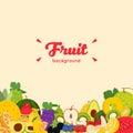 Summer tropical fruits background Free Vector Royalty Free Stock Photo