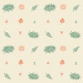 Summer Tropical Vector Seamless Pattern. Background With Palm Branch And Leaves. Hand Draw Nature Pattern.