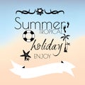 Summer tropicl holiday creative poster Royalty Free Stock Photo