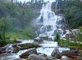 Summer Tvindefossen waterfalls (Norway)