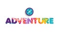 Summer vacation adventure color cutout quote