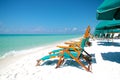 Summer Vacation Beach Chairs Royalty Free Stock Photo