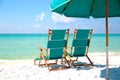 Summer Vacation Beach Chairs Royalty Free Stock Photo