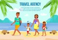 Summer Vacation on Beach Vector Banner with Text Royalty Free Stock Photo