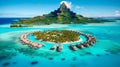 Summer vacation on Bora Bora French Polynesia. Generative AI Royalty Free Stock Photo