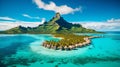 Summer vacation on Bora Bora French Polynesia. Generative AI Royalty Free Stock Photo