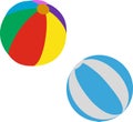 Colored Beach Balls, VECTOR illustration Royalty Free Stock Photo